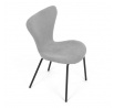 Jídelní židle, stříbrná, látka, CT-S8010 SIL2