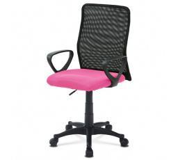 Dětská židle, výškově nastavitelná, růžová síťovina, KA-B047 PINK