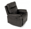Polohovací křeslo, elektrické zabudované ovládání, hnědá, látka vintage, TV-4094 COF3