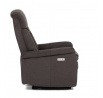 Polohovací křeslo, elektrické zabudované ovládání, hnědá, látka, TV-925 BR2