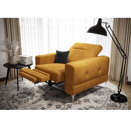 Křeslo MALIBU , relax - žlutá