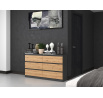 Komoda Malvína M6 140, antracit/dub artisan