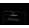 Komoda s možností pro vestavěný krb PAFOS EF 180, Černá MAT