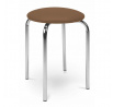 Taburet CHICO, hnědé PVC/chrom - Výprodej !