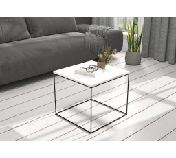 Konferenční stolek ELENA 50x50 Černý+Bílý