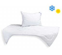 Celoroční SET prodloužená přikrývka 140x220cm 1100g + polštář 70x90cm 900g UNICO® zip