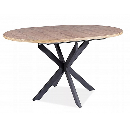 Jídelní stůl GASTON 100 , Dub Artisan/Černý mat