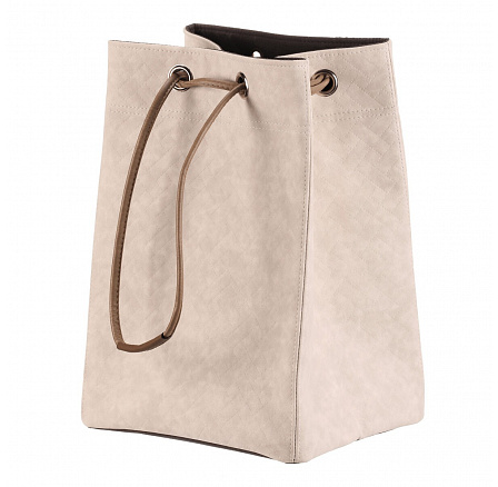 Koš prádelní - látkový, stahovací, krémová barva Koš prádelní - látkový, stahovací, krémová barva