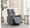 Polohovací křeslo, elektrické zabudované ovládání, šedá, látka, TV-929 GREY2