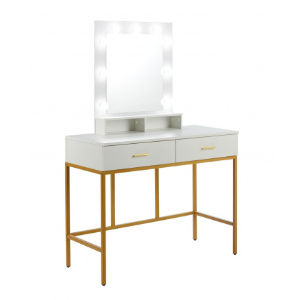 Toaletní stolek s osvětlením bílý T2-FXJG