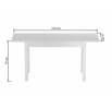 Rozkládací stůl bílý 120160x70 ST2-FX
