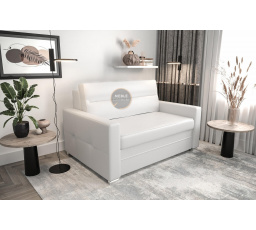 Sofa s funkcí spaní ARTE I 140cm - přírodní kůže - bílá kůže