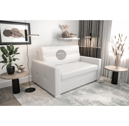 Sofa s funkcí spaní ARTE I 140cm - přírodní kůže - bílá kůže