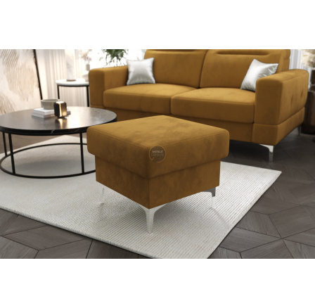 Taburet s úložným prostorem MALIBU 55x55  cm - žlutá