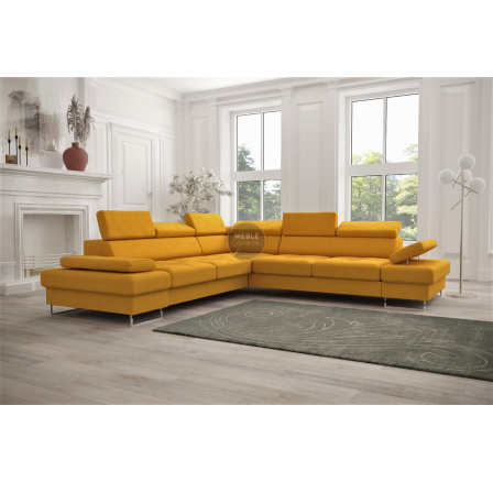 Rohová sedací souprava GALAXY MAX 280×280 - žlutá, levá