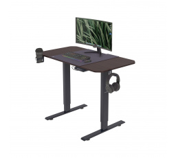 Elektricky nastavitelný stůl ořech/černý EGON, 1100 x 720 x 600 mm