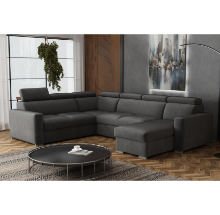 Sedací souprava Petrit U pravá Kronos šedá