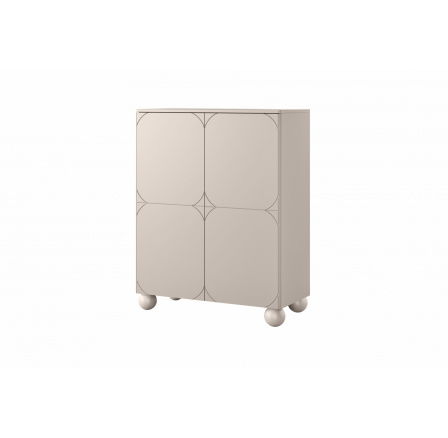 Kredenc dvoudveřová se dvěma skrytými zásuvkami Sonatia II 120 cm - kašmír