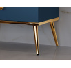 Noční stolek MARINE 10, Tmavě modrá/Zlatá