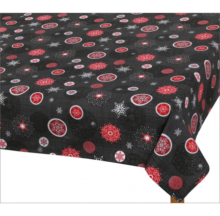 Vánoční ubrus ozdoby šedé