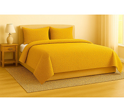 Francouzské mušelínové povlečení žluté 240x220