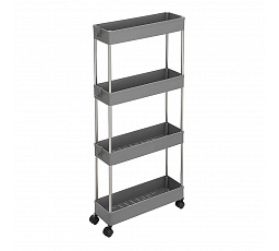Pojízdný úložný vozík, plast, šedá, APV-E1008 GREY