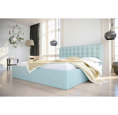 Postel LOFT - 200x200, Rošt v kovovém rámu s písty