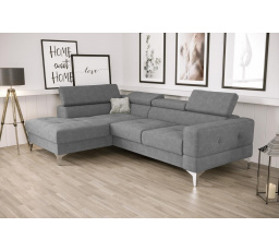 Rohová sedací souprava TOSCANIA MINI s funkcí spaní 170x250 cm - šedá , levá