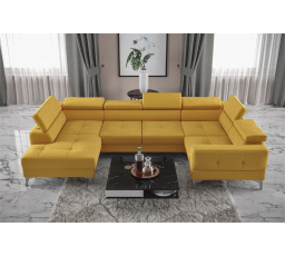 Rohová sedací souprava TOSCANIA MAX I 170x350x185 cm - žlutá , pravá