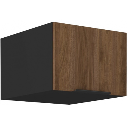 Horní skřínka MONZA - 50 NAGU-36 1F, Černá mat/Ořech