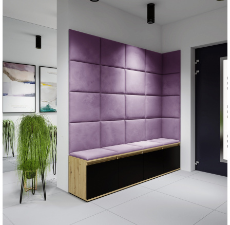 Předsíňová stěna EMI 3, Trinity 11/Artisan+černá Předsíňová stěna EMI 3, Trinity 11/Artisan+černá