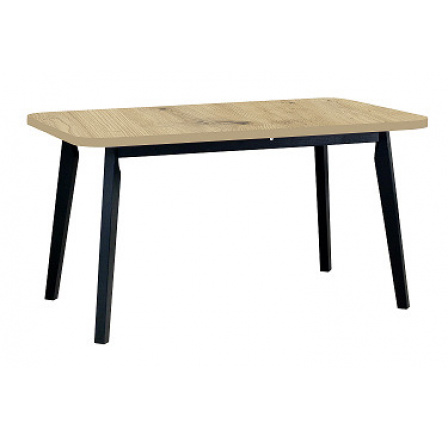 OSTENA 6 (OSLO 6) jídelní stůl rozkládací - lamino deska Dub artisan / nohy černá - kolekce "DRE" (K150-Z) OSTENA 6 (OSLO 6) jídelní stůl rozkládací - lamino deska Dub artisan / nohy černá - kolekce "DRE" (K150-Z)