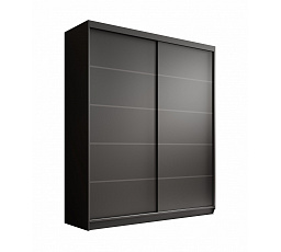 Šatní skříň s posuvnými dveřmi Hannah 180 Černá+Černá
