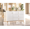 Komoda GOLDIN 05, Alpská bílá/Bílý Lesk