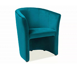 Křeslo TM-1 VELVET, Tyrkysový Bluvel 85/Wenge