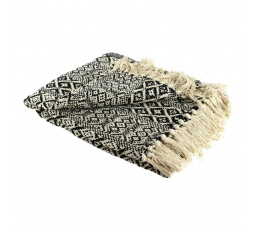 Přehoz na postel Etnický 120x150cm černo-bílý