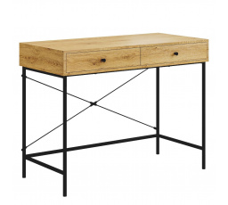 Psací stůl přírodní dub/černý rám B11-FX