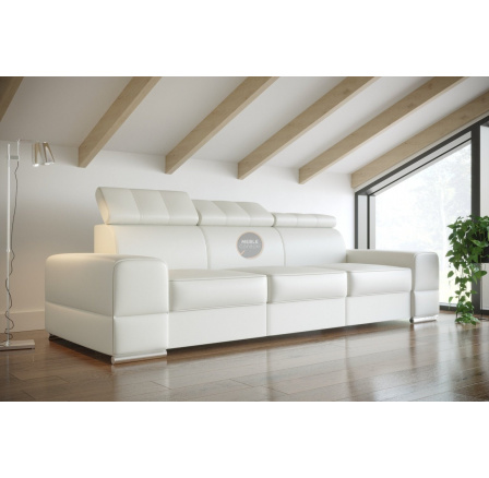 Kožená Sofa ROYAL III 295 cm - bílá kůže
