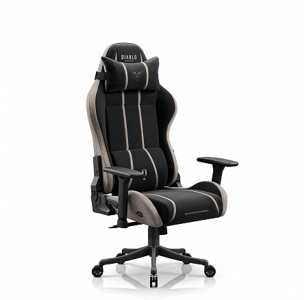 Herní křeslo látkové černo-béžové Diablo X-One 2.0 Camel Black Small