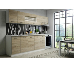 Kuchyňská linka PERLA 260, dub sonoma/bílá