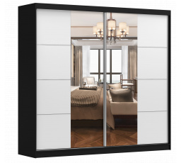 Šatní skříň SOLO 2D2S, Bílá