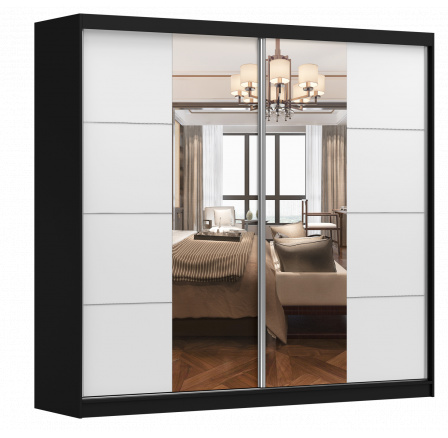 Šatní skříň SOLO 2D2S, Bílá Šatní skříň SOLO 2D2S, Bílá