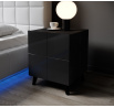Noční stolek REJA, lesklá černá