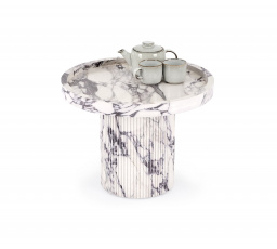 AMARETTO konferenční stolek, bílý mramor