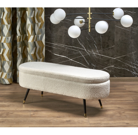 Taburet AVEIRO s úložným prostorem, krémová Taburet AVEIRO s úložným prostorem, krémová