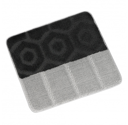 Předložka před WC 60x50cm Pruhy šedočerné