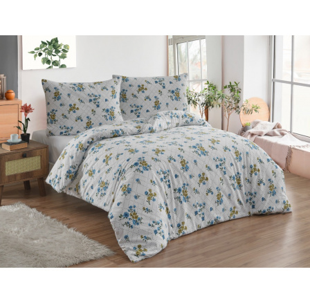 Povlečení bavlna 140x200, 70x90 cm Olivie blue nitěný knoflík Povlečení bavlna 140x200, 70x90 cm Olivie blue nitěný knoflík