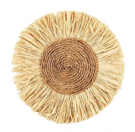 Dekorace z rafie kulatá 37 cm