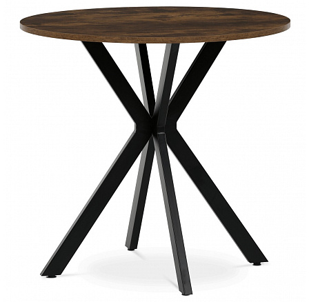 Kulatý jídelní stůl 80x80cm, mdf, old wood, HT-F4108 OLW