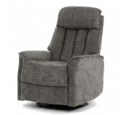 Polohovací křeslo, šedá, látka, TV-H9327 GREY2